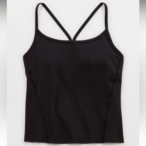 OFFLINE by Aerie Black Hugger Tank | Racerback Active Yoga Top | Medium